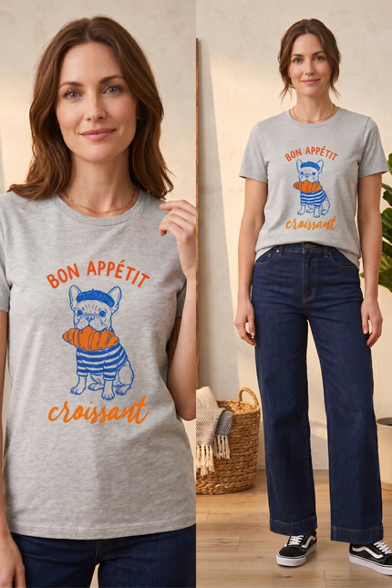 Paris Inspired Frenchie Womens softstyle tee