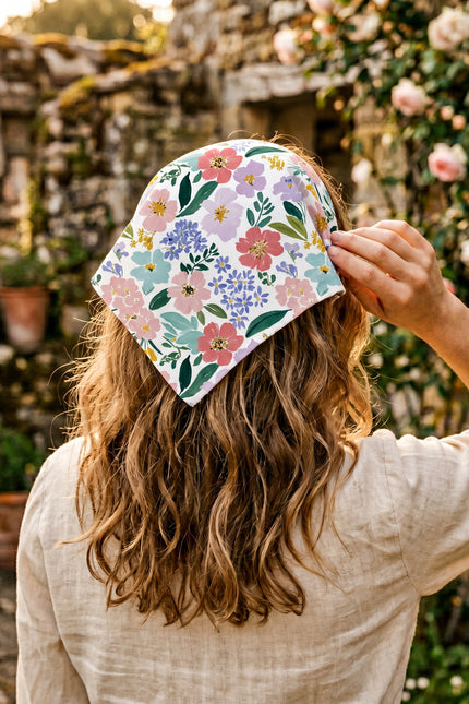 Summer Field Flowers print bandana