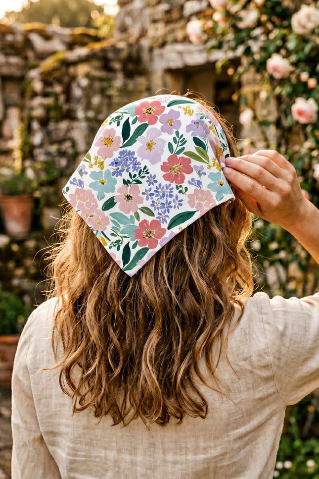 Summer Field Flowers print bandana