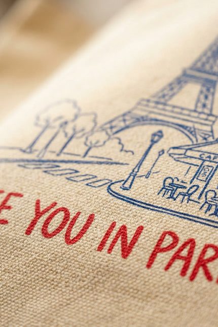 See You In Paris Large organic tote bag