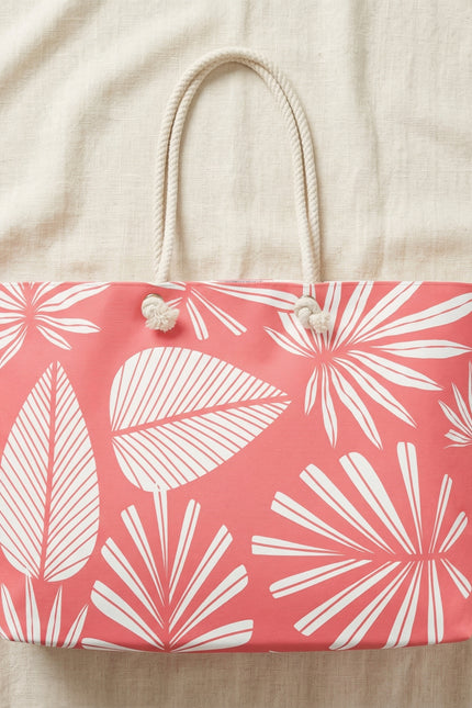Pink Summer Palms Oversized weekender bag