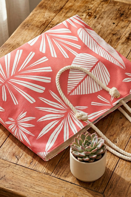 Pink Summer Palms Oversized weekender bag